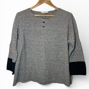 Vintage Margaret Winters Cotton Pullover Knit Tunic Sweater ‎ Vented Back Warm